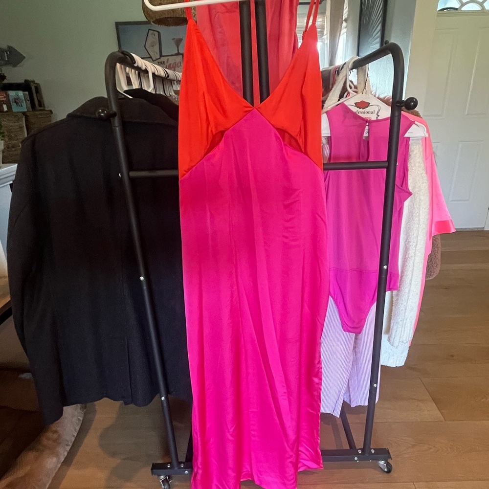 Mica’s cutout satin maxi dress